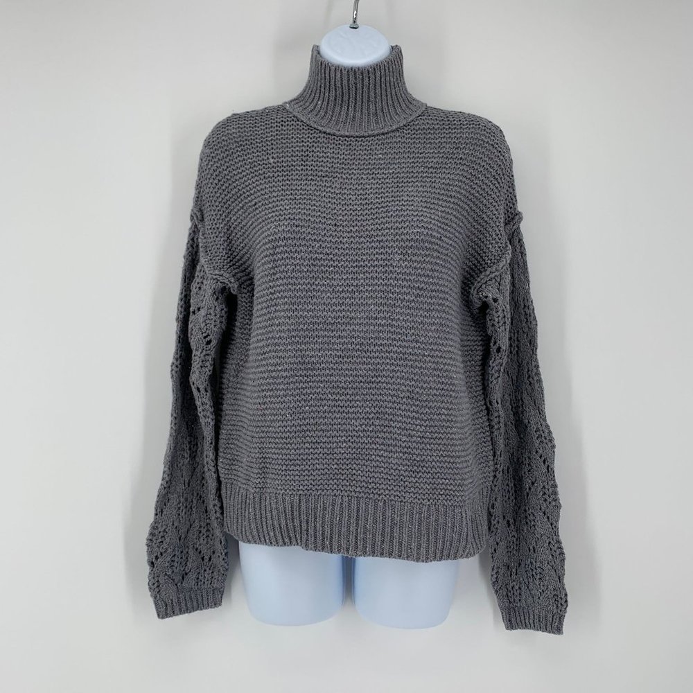 Universal Thread NWT Women's Purple Turtleneck Chunky Knit Pullover Sweater XL